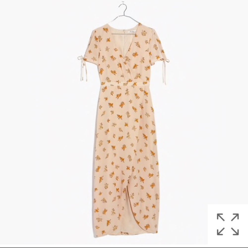 Madewell silk wrap maxi dress